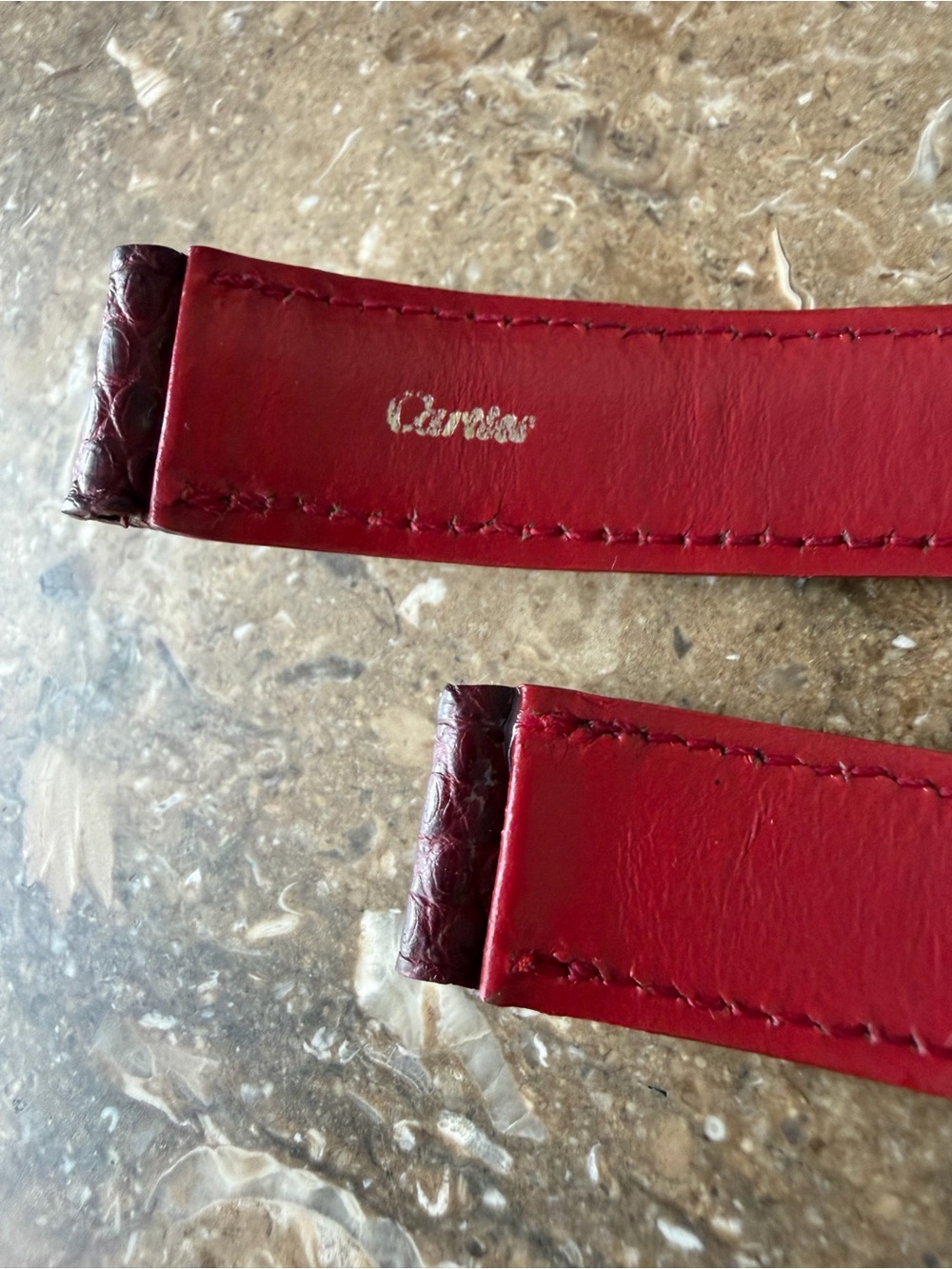 Vintage CARTIER lizard tank genuine straps - Picture 5 of 8
